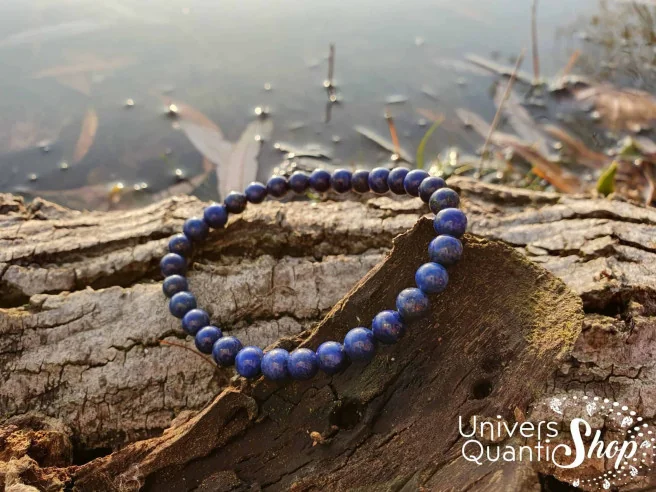 Bracelet Lapis Lazuli – Pierre de Communication – Qualité AA – Boule 6mm