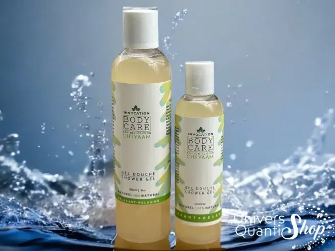 flacon gel douche naturel, chiiyaam relaxant et apaisant en deux formats disponibles