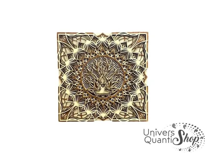 déco zen bouddha, deco murale interieur arbre de vie et mandala, symbole bouddha