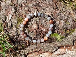 Bracelet Agate Botswana - Pierre de Paix - Qualité A - Boule 8mm