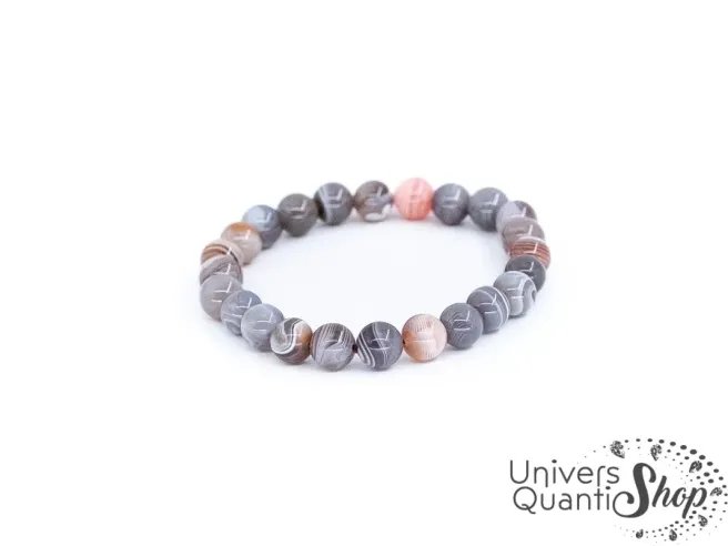 Bracelet agate du Botswana, pierre naturelle de paix