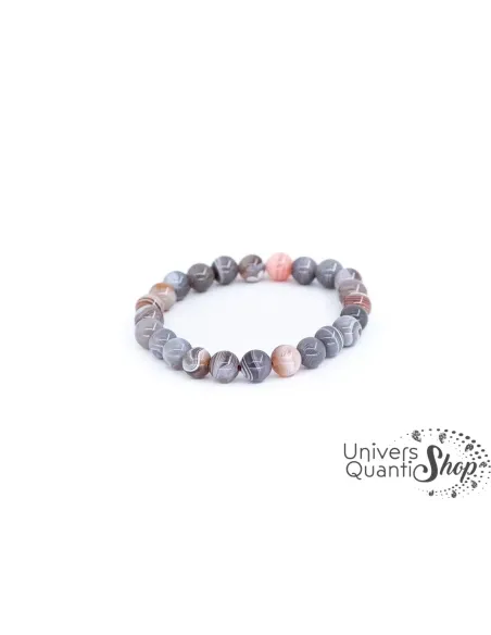 Bracelet agate du Botswana, pierre naturelle de paix