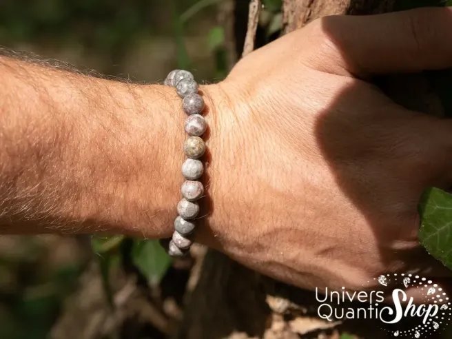 bracelet agate fossile - agate fossile turitelle en gros plan - boutique lithothérapie strasbourg