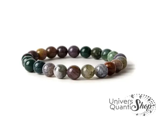 agate indienne signe astrologique, agate indienne vertu, bracelet sur fond blanc