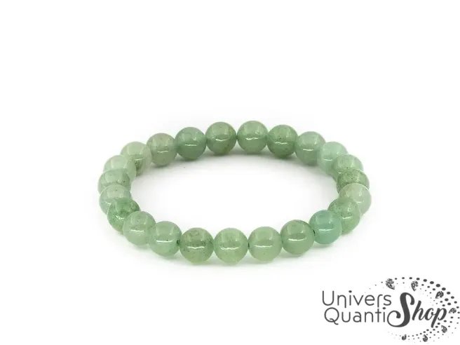 pierre aventurine verte signification, aventurine verte bracelet sur fond blanc