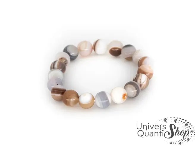 agate botswana proprietes lithotherapie - pierre naturelle sur fond blanc