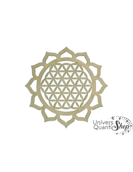 fleur de vie lotus, fleur de vie bois avec le contour en fleur de lotus, couleur claire sur fond blanc fleur de vie lotus, fleur de vie bois avec le contour en fleur de lotus, couleur claire sur fond blanc