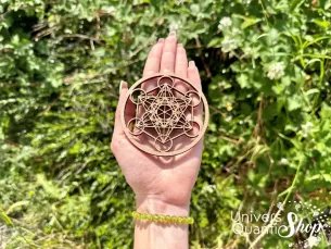 acheter cube de métatron, cube métatron à poser en bois fabriqué en france, augmente le taux vibratoire