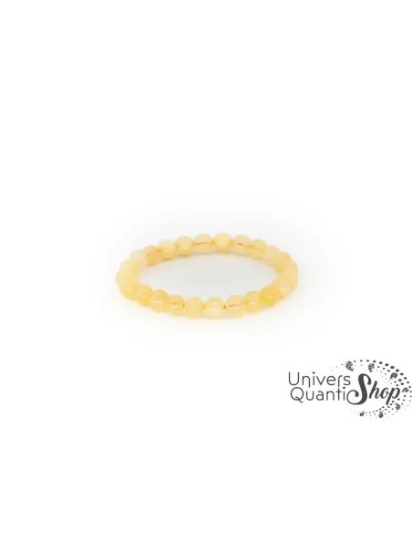 citrine chauffée jaune bracelet sur fond blanc 08mm