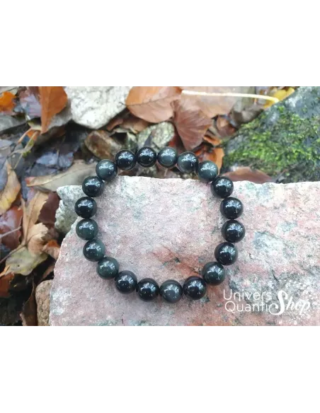 obsidienne céleste noir en boule de 10mm