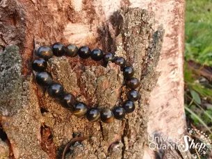 Bracelet Oeil de Faucon – Pierre d’Ouverture – Qualité A – Boule 10mm