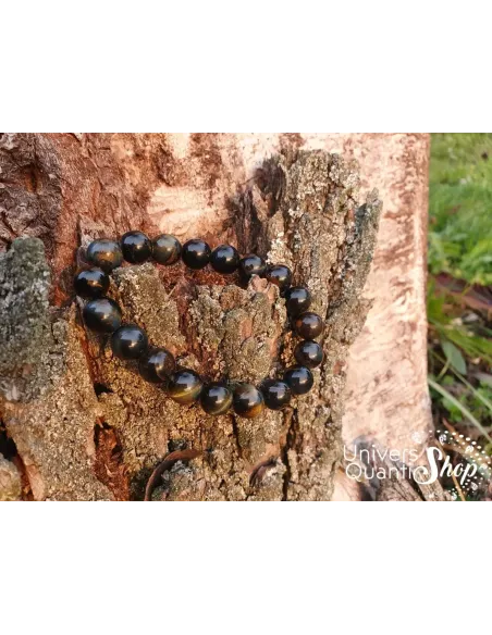 Bracelet Oeil de Faucon – Pierre d’Ouverture – Qualité A – Boule 10mm Bracelet Oeil de Faucon – Pierre d’Ouverture – Qualité A – Boule 10mm