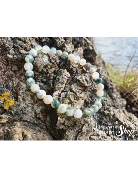 Bracelet Agate Arbre – Pierre de Croissance – Qualité A – Boule 6mm Bracelet Agate Arbre – Pierre de Croissance – Qualité A – Boule 6mm