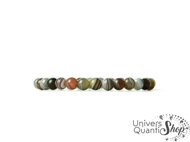 Bracelet agate Botswana, pierre de paix naturelle