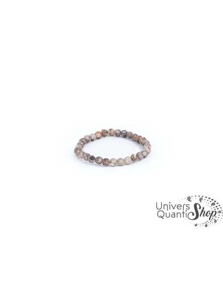 Bracelet agate fossile, pierre naturelle de richesse