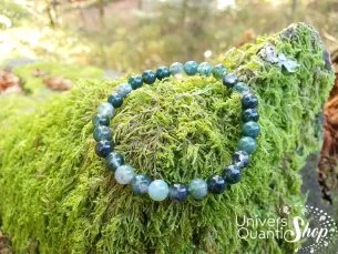 Bracelet Agate Mousse – Pierre de la Nature – Qualité A – Boule 6mm