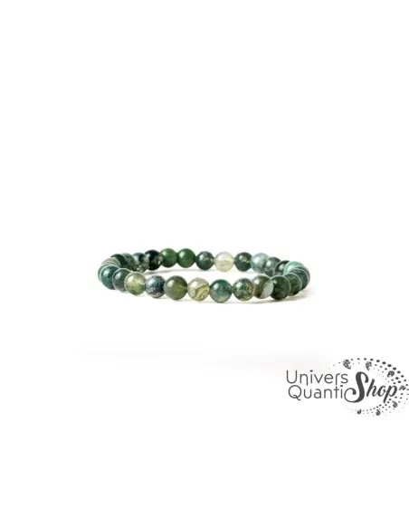 bracelet agate mousse, pierre harmonie à la nature