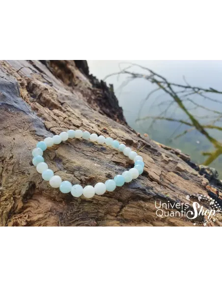 Bracelet Amazonite – Pierre de Vérité – qualité B - Boule 6mm Bracelet Amazonite – Pierre de Vérité – qualité B - Boule 6mm