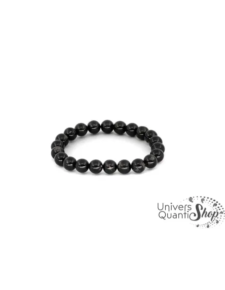hypersthene vertus, bracelet hypersthène 08mm pour l'équilibre intérieur sur fond blanc