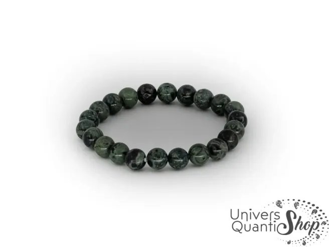 jaspe kambaba origine, bracelet kambaba 08mm sur fond blanc