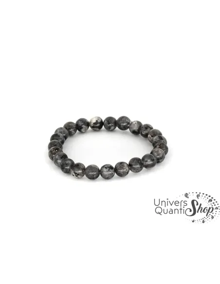 larvikite signification, bracelet en larvikite gris bleuté 08mm sur fond blanc