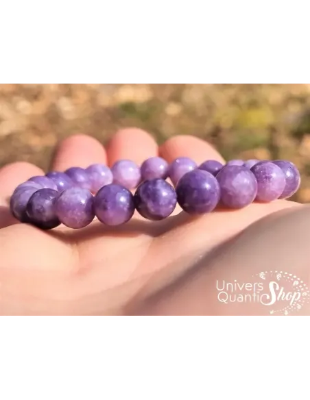 bracelet lépidolite violet pierre de protection 08mm AA