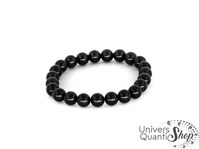 Obsidienne oeil céleste protection bracelet 08mm sur fond blanc