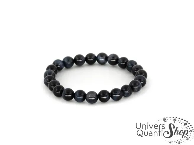 oeil de faucon protection bracelet perle 8mm sur fond blanc