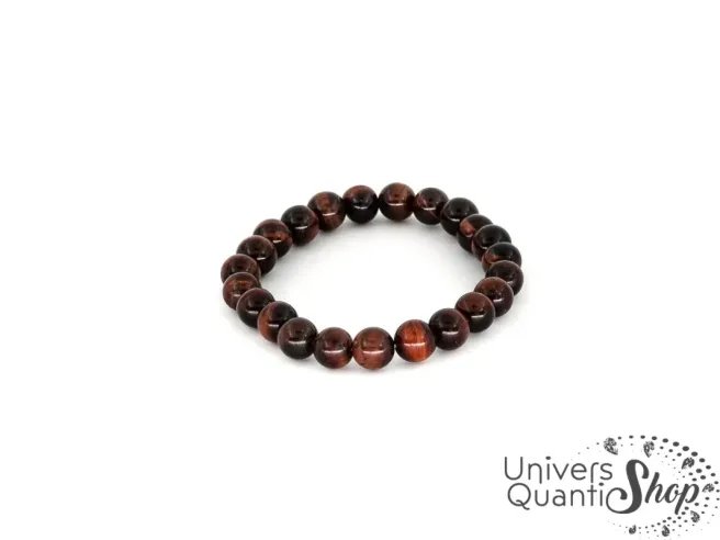 oeil de taureau signification bracelet perle 8mm sur fond blanc