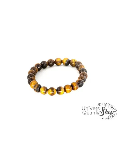 oeil de tigre signification bracelet 8mm sur fond blanc