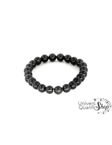 onyx bracelet agate noire perle 8mm qualité A sur fond blanc