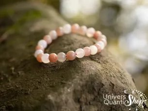 pierre de lune bracelet multicolore boule 8mm sur un arbre