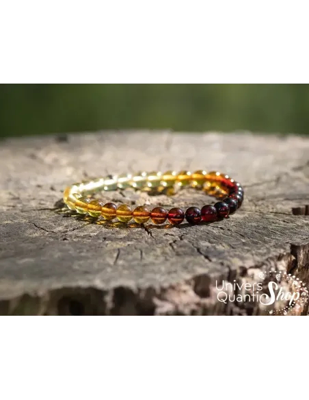 ambre bijoux naturel - bracelet ambre naturelle - univers quantic shop