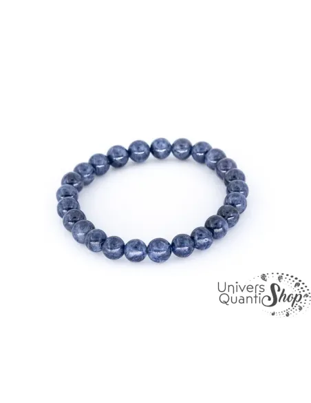 saphir bleu bracelet pierre des sages 08mm qualité A sur fond blanc