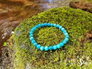 Bracelet apatite bleue – Pierre de l’affirmation qualité A+ boule de 6mm