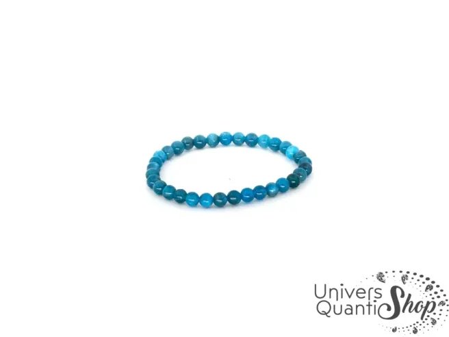 Bracelet apatite bleue vertus et propriétés en lithotherapie