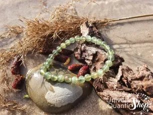 Bracelet Apatite Verte – Pierre d’Encouragement – Qualité A – Boule 6mm