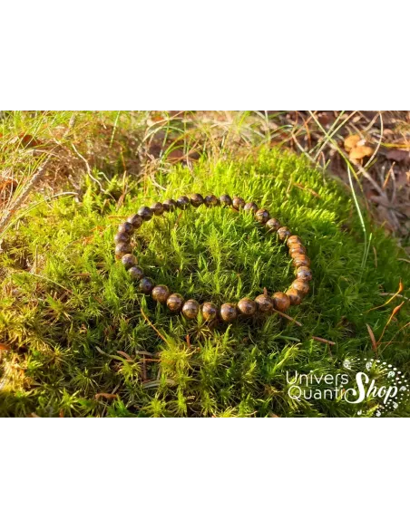 Bracelet Bronzite – Pierre de Tendresse – Qualité A – Boule 6mm