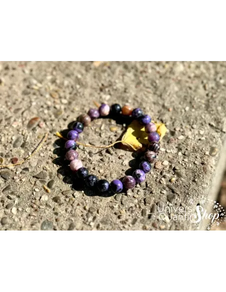 charoite bracelet pierre violette naturelle de russie 08mm sur un rocher charoite bracelet pierre violette naturelle de russie 08mm sur un rocher