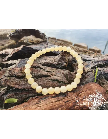 Bracelet Calcite Orange – Pierre de Positivité – Qualité A – Boule 6mm
