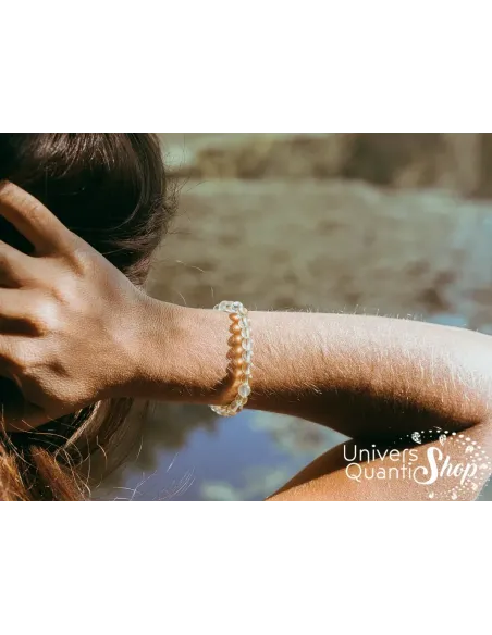 bracelet porté en nature citrine naturelle - bracelet en pierres naturelles