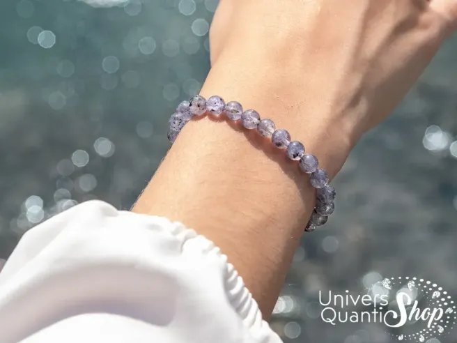 cordierite bracelet - minéral violet - pierres naturelles