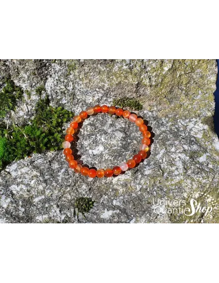 Bracelet Cornaline – Pierre de Procréation – Qualité A – Boule 6mm