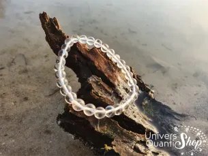 Bracelet Cristal de Roche – Pierre Canal d’Énergie – Qualité A – Boule 6mm