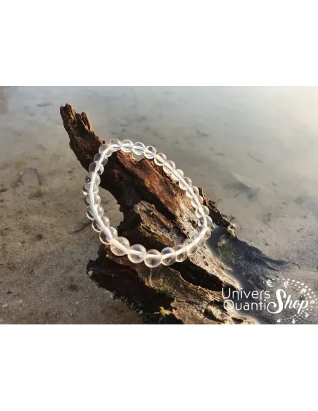 Bracelet Cristal de Roche – Pierre Canal d’Énergie – Qualité A – Boule 6mm Bracelet Cristal de Roche – Pierre Canal d’Énergie – Qualité A – Boule 6mm