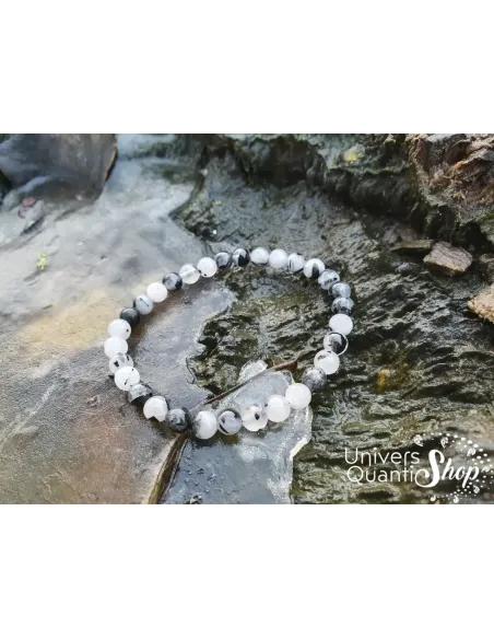 Bracelet Cristal de Roche Tourmaline – Pierre d’Équilibre – Qualité A – Boule 6mm Bracelet Cristal de Roche Tourmaline – Pierre d’Équilibre – Qualité A – Boule 6mm
