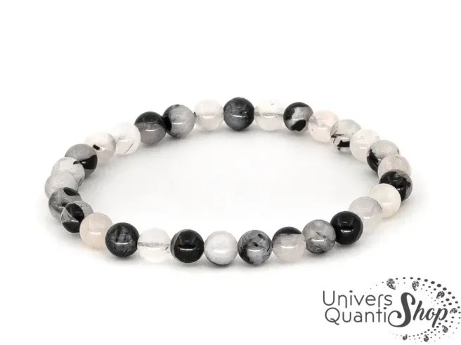 cristal de roche avec inclusion, quartz tourmaline bienfaits bracelet