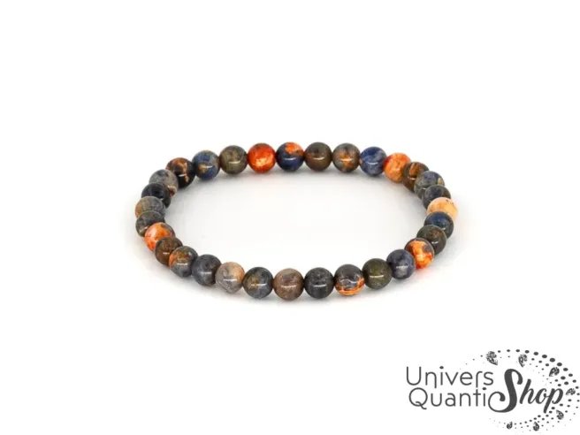 sodalite pierre en bracelet 6mm qualité A+ de Namibie sur un fond blanc