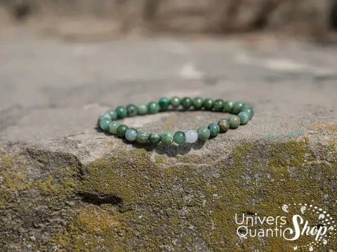 dioptase puissant purificateur - diopside verte bracelet - pierre fine verte