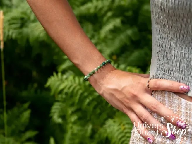 gemme verte - diopside bracelet - dissipe le chagrin, qualite b